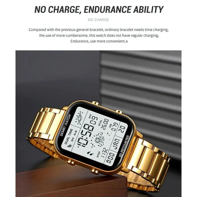 1888 Men Multifunctional Waterproof Digital Watch