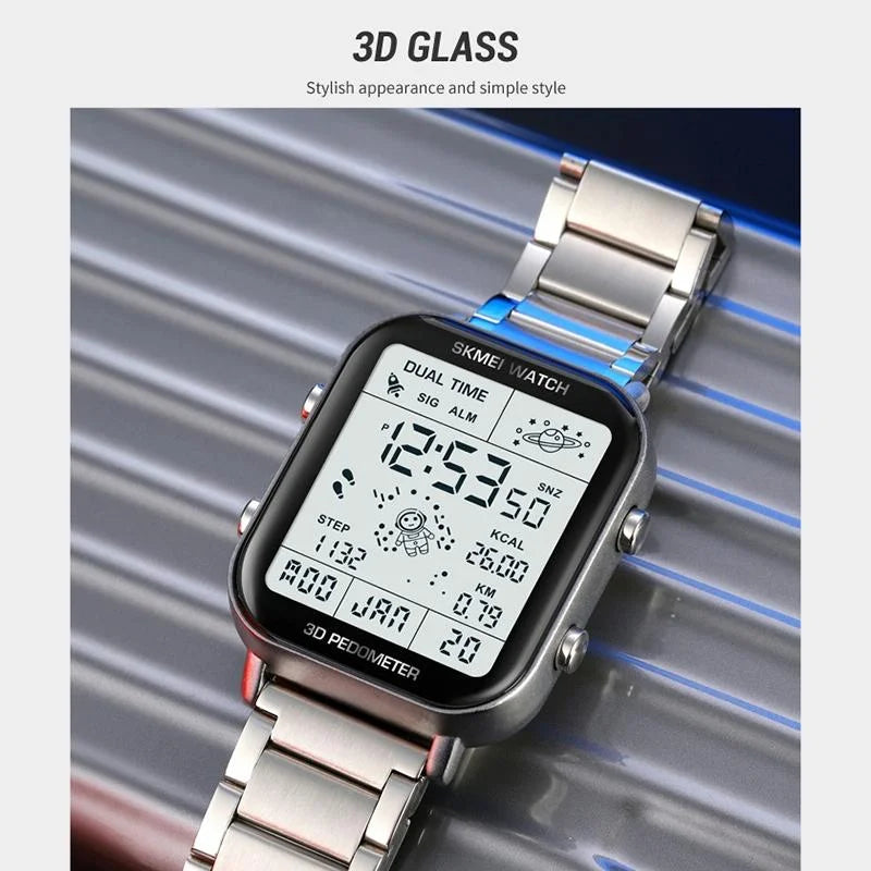 1888 Men Multifunctional Waterproof Digital Watch