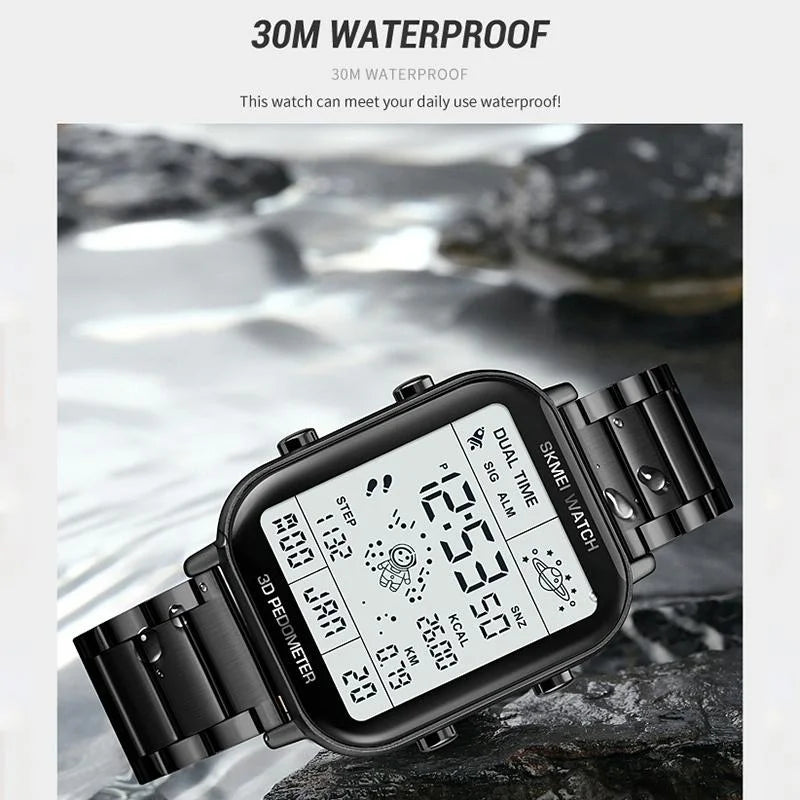 1888 Men Multifunctional Waterproof Digital Watch