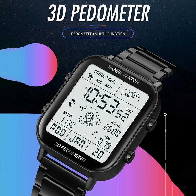 1888 Men Multifunctional Waterproof Digital Watch