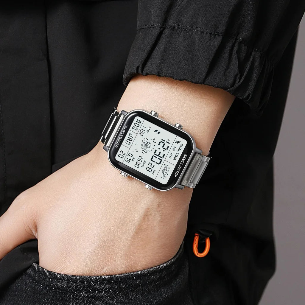 1888 Men Multifunctional Waterproof Digital Watch