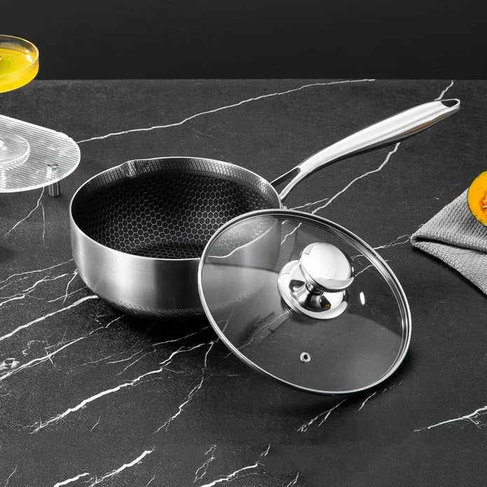 18cm 316L Stainless Steel Saucepan Compound Steel Honeycomb