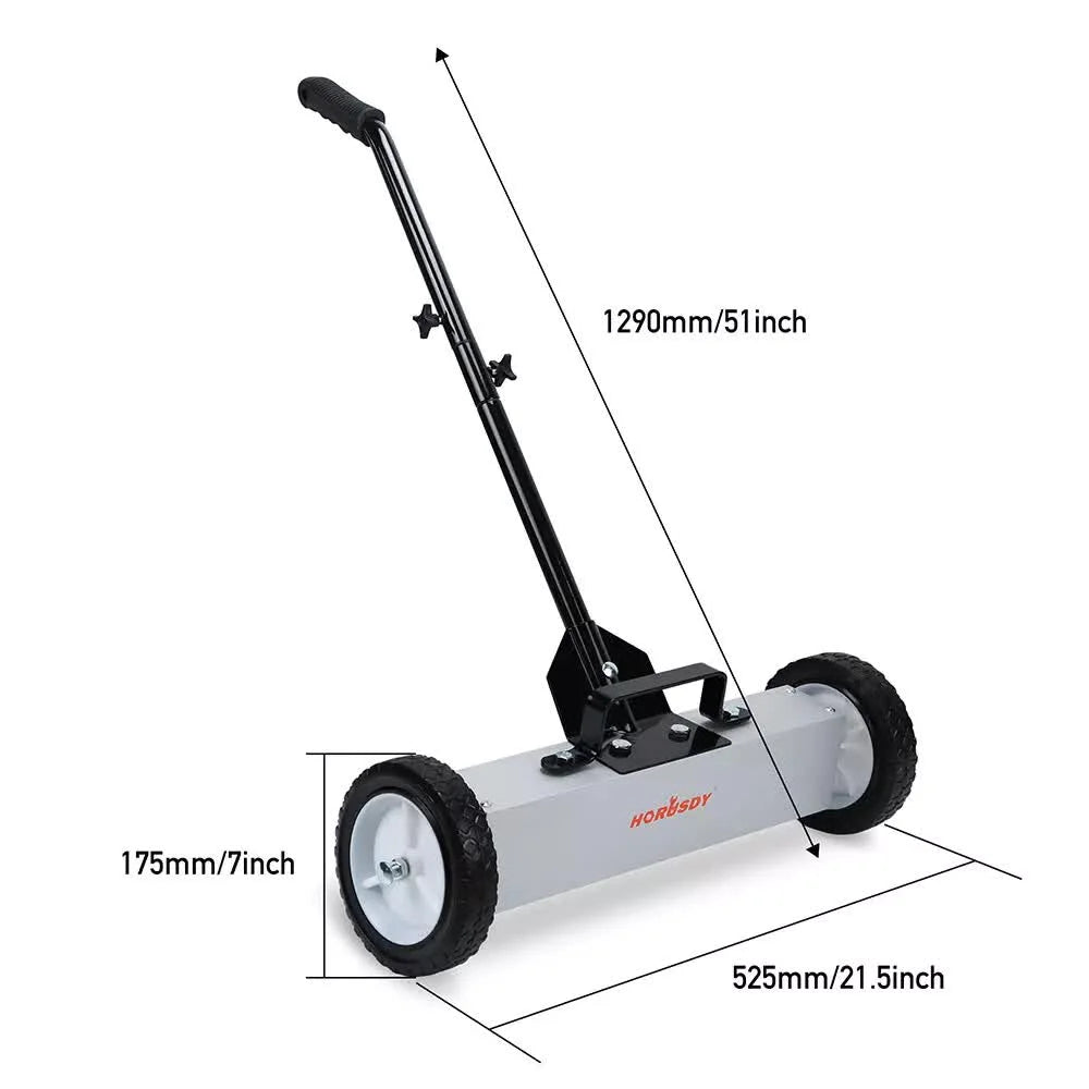 18Inch Magnetic Pick Up Sweeper With Wheels 45LBS Lawn