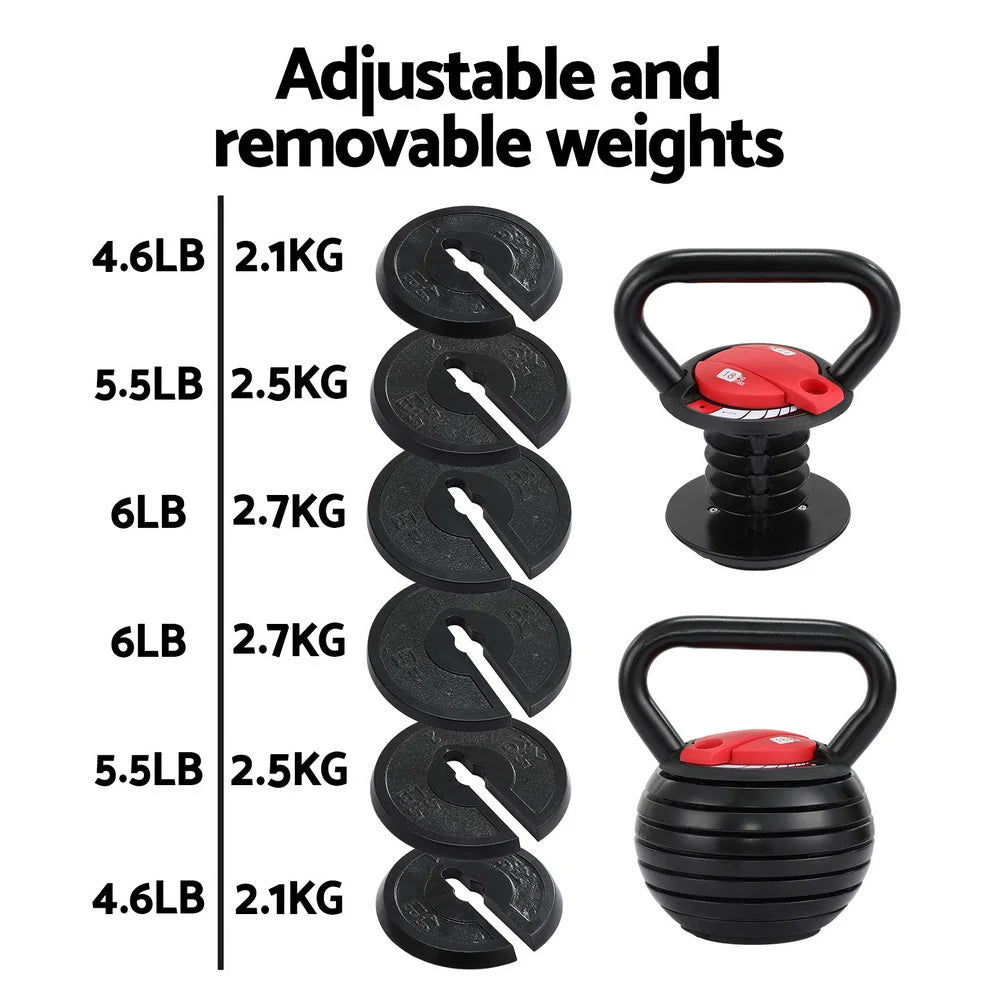 18kg Adjustable Kettlebell Set Portable Kettle Bell Weight