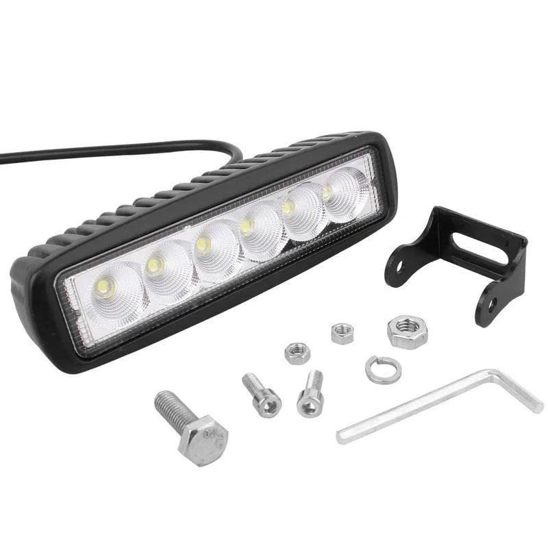 18W Epistar 6 Led Car Work Lamp Bar Light Waterproof Ip67