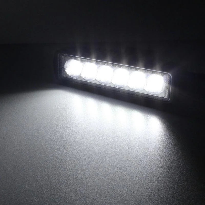 18W Epistar 6 Led Car Work Lamp Bar Light Waterproof Ip67