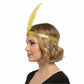 1920s FLAPPER HEADBAND Headpiece Feather Sequin Charleston