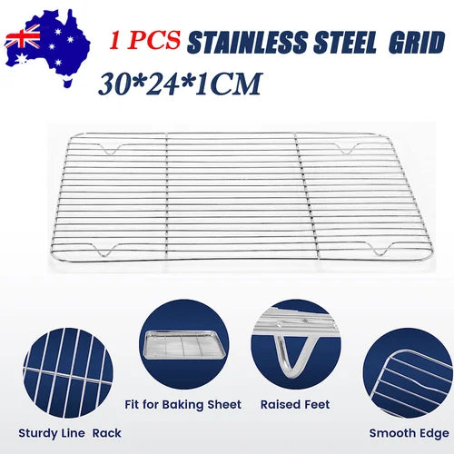 1pc Stainless Steel Baking Pan Toaster Oven Pans Grid