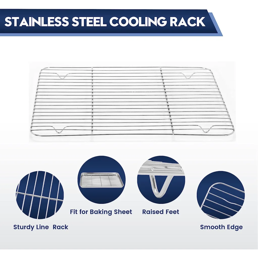 1pc Stainless Steel Baking Pan Toaster Oven Pans Grid