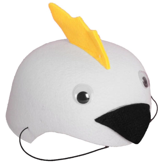 1x 55cm Cockatoo Animal Hat Costume Accessory | Felt