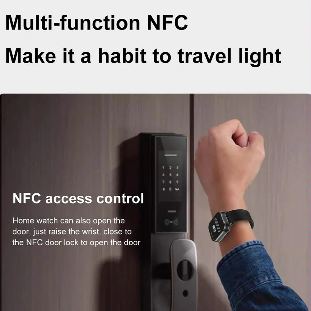 2.01 Inch 2 In 1 Bluetooth Earphone Smart Watch With Nfc &