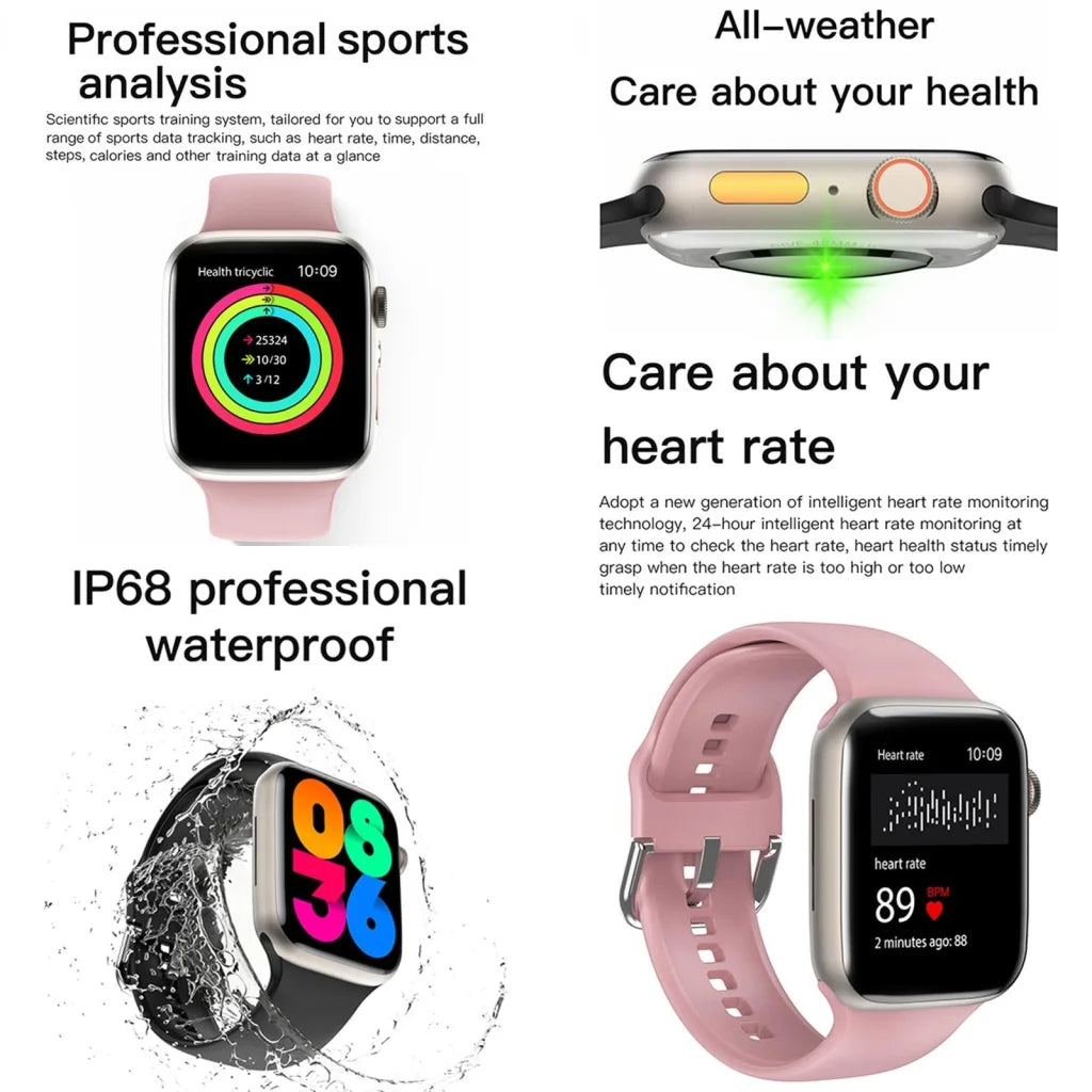 2.01 Inch Waterproof Smart Watch Bt Call / Heart Rate