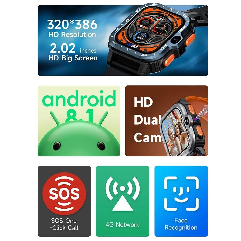 2.02 Inch Android 8.1 Full Network Wifi Card Bluetooth