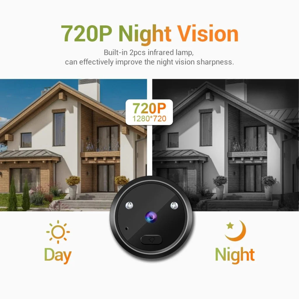 2.4 Digital Door Viewer With Night Vision Tf Card Slot