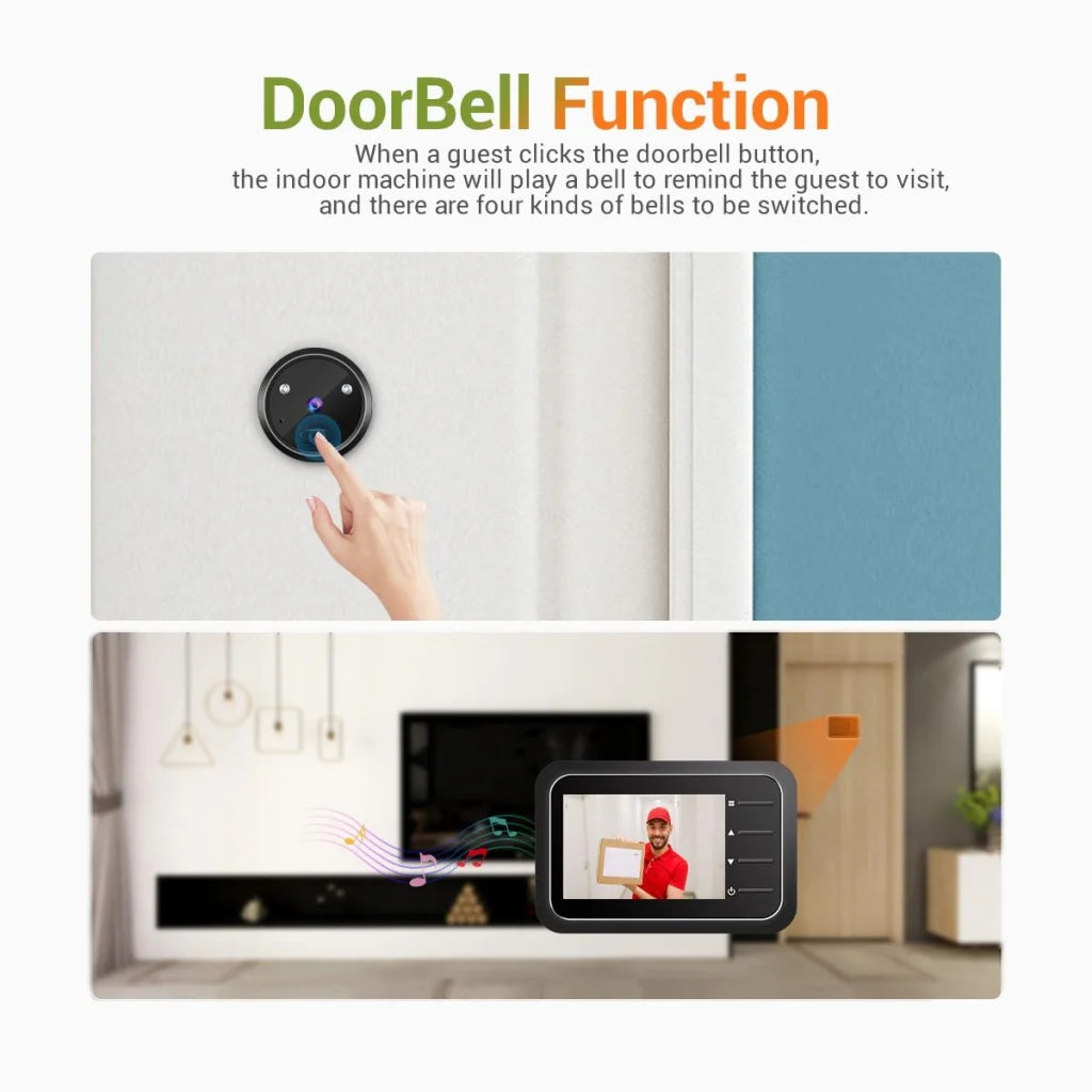 2.4 Digital Door Viewer With Night Vision Tf Card Slot