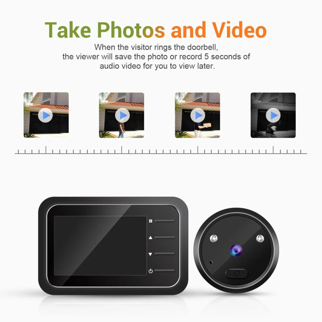2.4 Digital Door Viewer With Night Vision Tf Card Slot