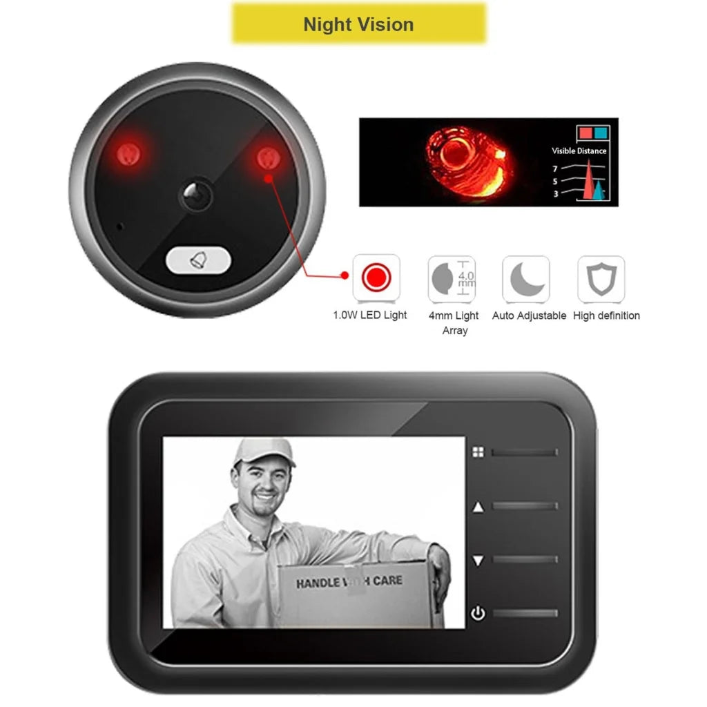 2.4 Night Vision Lcd Cat Eye Doorbell With Photo / Video