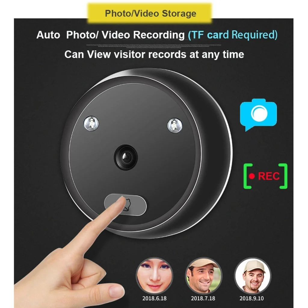 2.4 Night Vision Lcd Cat Eye Doorbell With Photo / Video