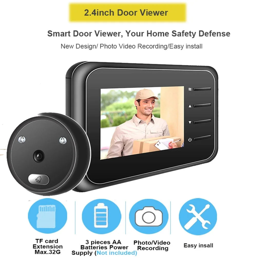 2.4 Night Vision Lcd Cat Eye Doorbell With Photo / Video
