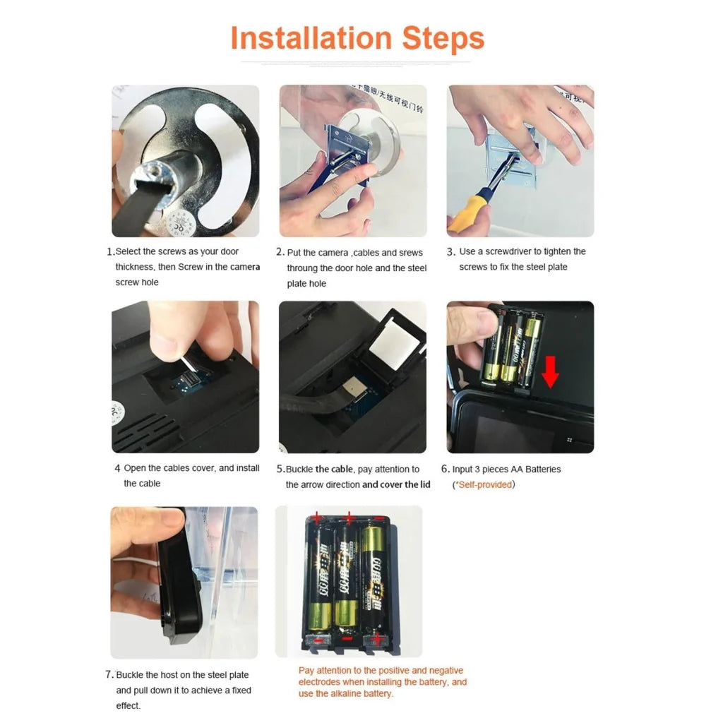 2.4 Night Vision Lcd Cat Eye Doorbell With Photo / Video