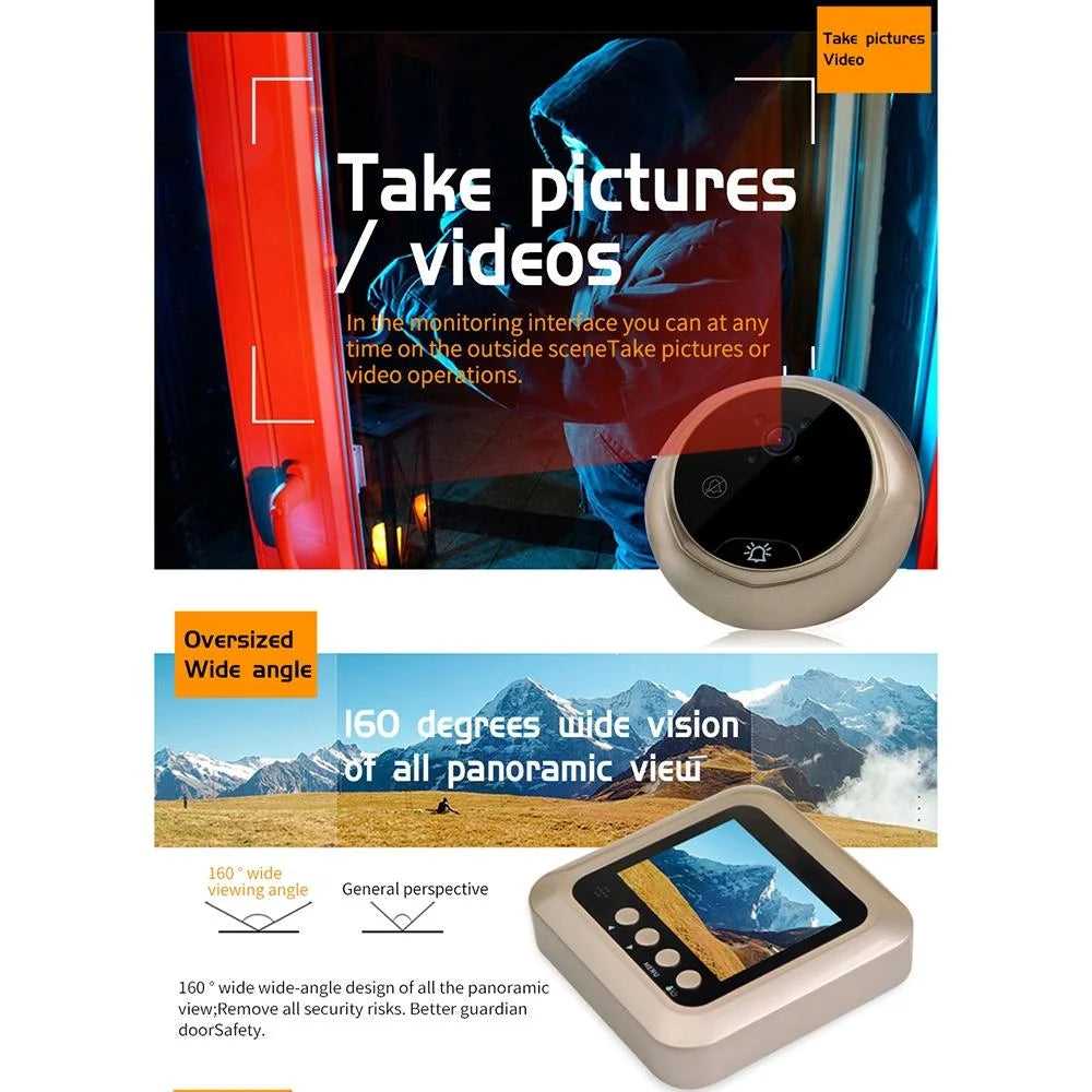2.4 Screen 2.0Mp Security Camera With Night Vision