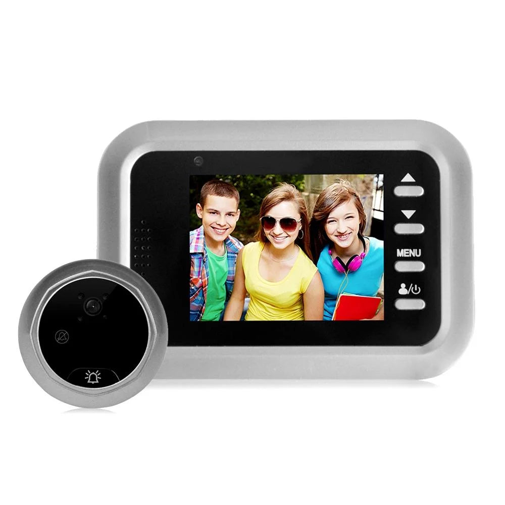 2.4 Screen 2.0Mp Security Camera With Tf Card Slot - Silver