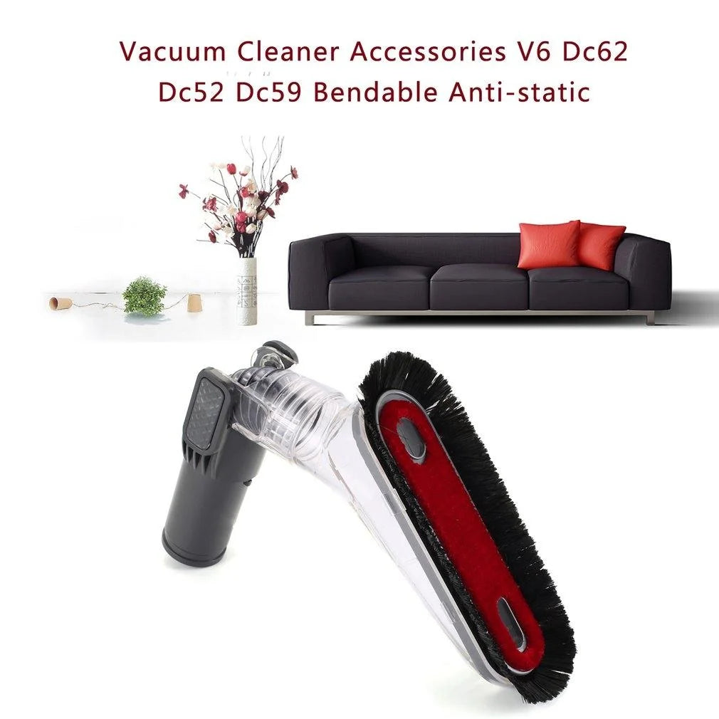 2-In-1 Bendable Anti-Static Suction Head Kit For Dyson V6 Vacuum-1915197553599713282