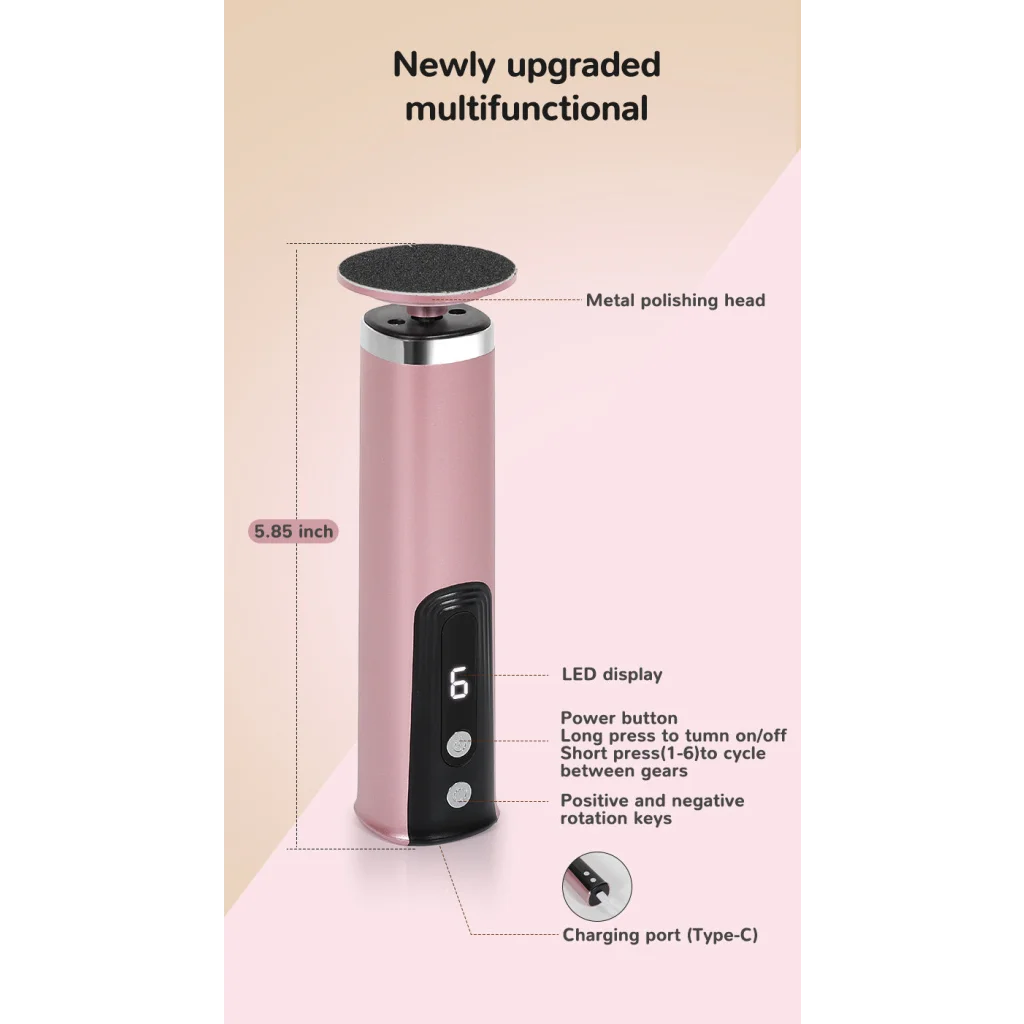 2-in-1 Electric Foot File & Hand Care Tool - Health &
