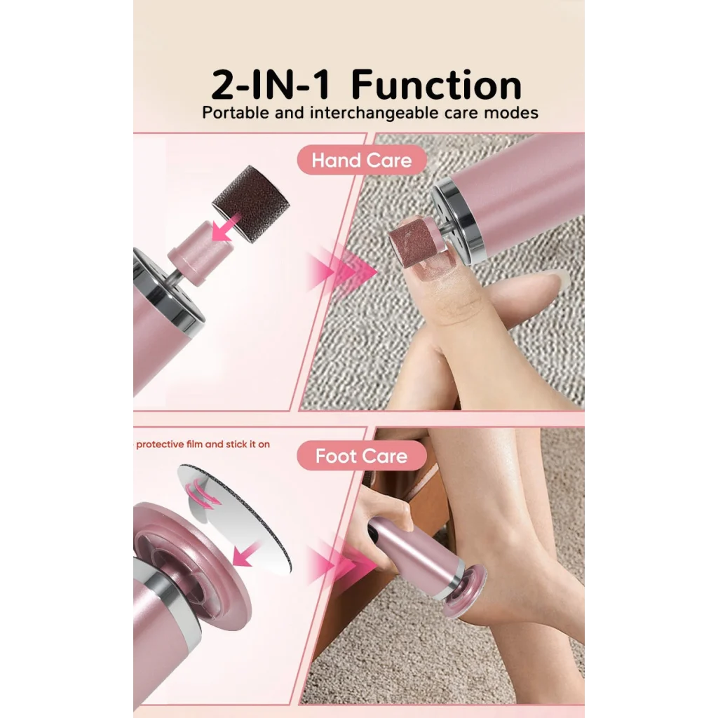 2-in-1 Electric Foot File & Hand Care Tool - Health &