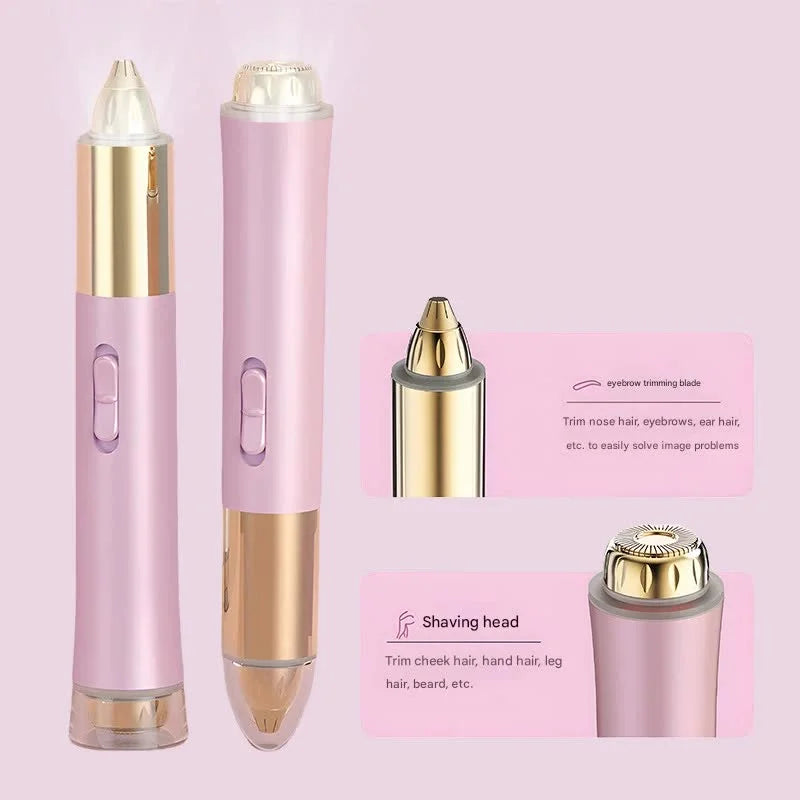 2-in-1 Electric Hair Remover for Women - Eyebrow Trimmer &