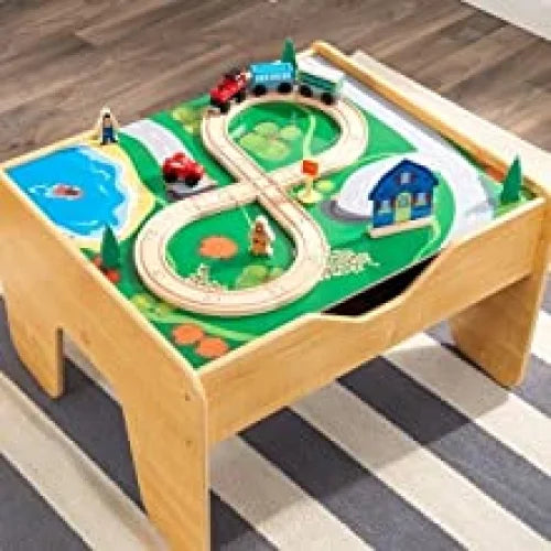 2-in-1 Kids Activity Table with Board - 64 x 60 x 40 cm