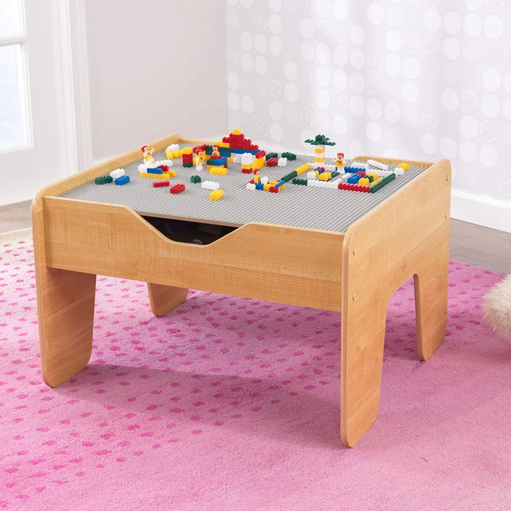 2-in-1 Kids Activity Table with Board - 64 x 60 x 40 cm