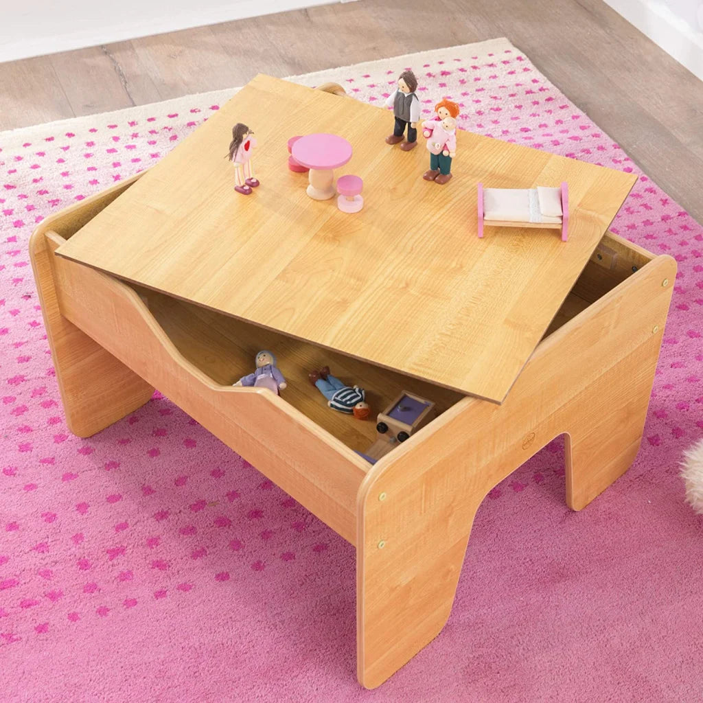 2-in-1 Kids Activity Table with Board - 64 x 60 x 40 cm