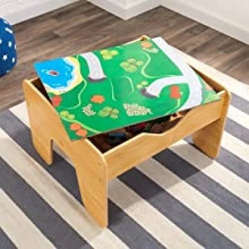 2-in-1 Kids Activity Table with Board - 64 x 60 x 40 cm