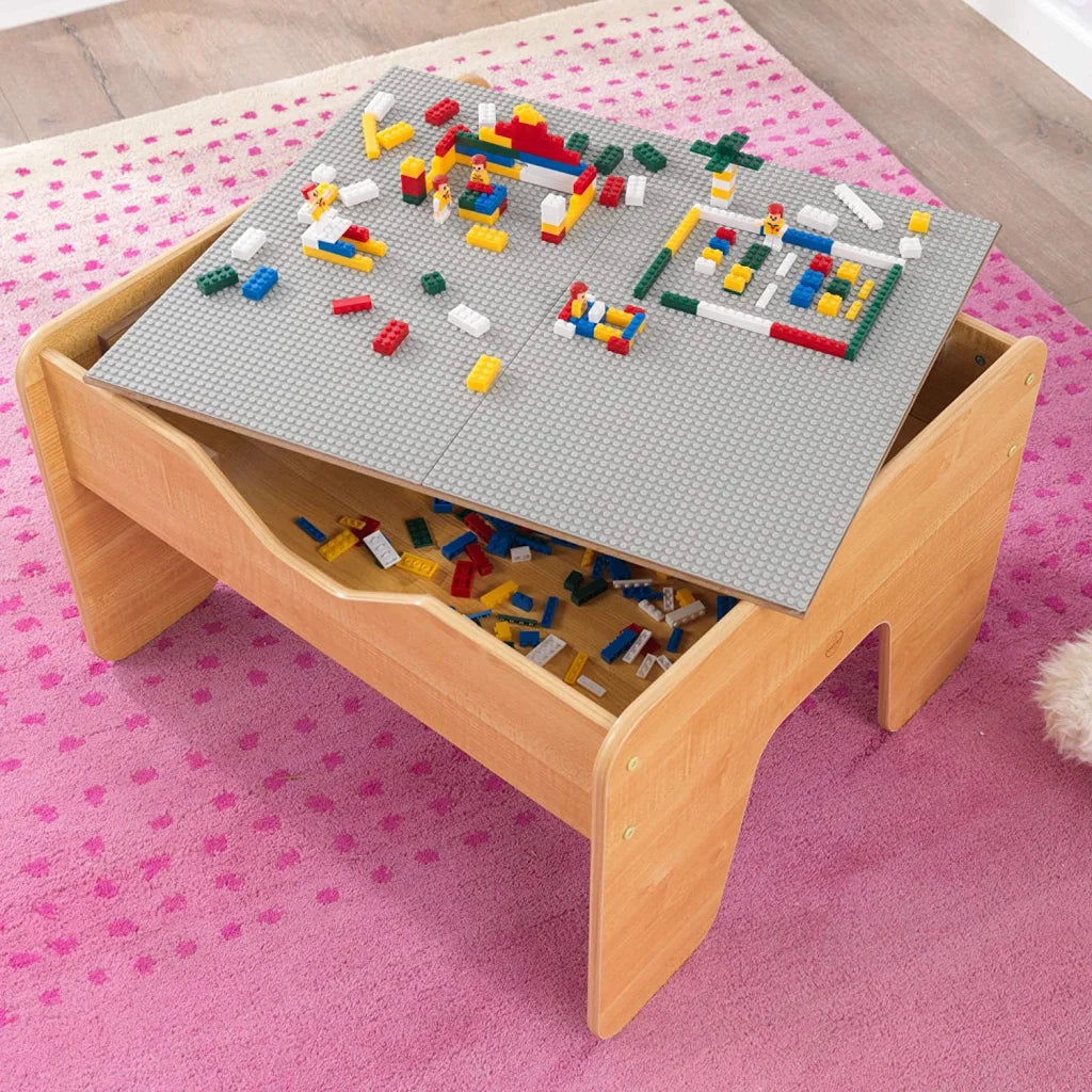 2-in-1 Kids Activity Table with Board - 64 x 60 x 40 cm