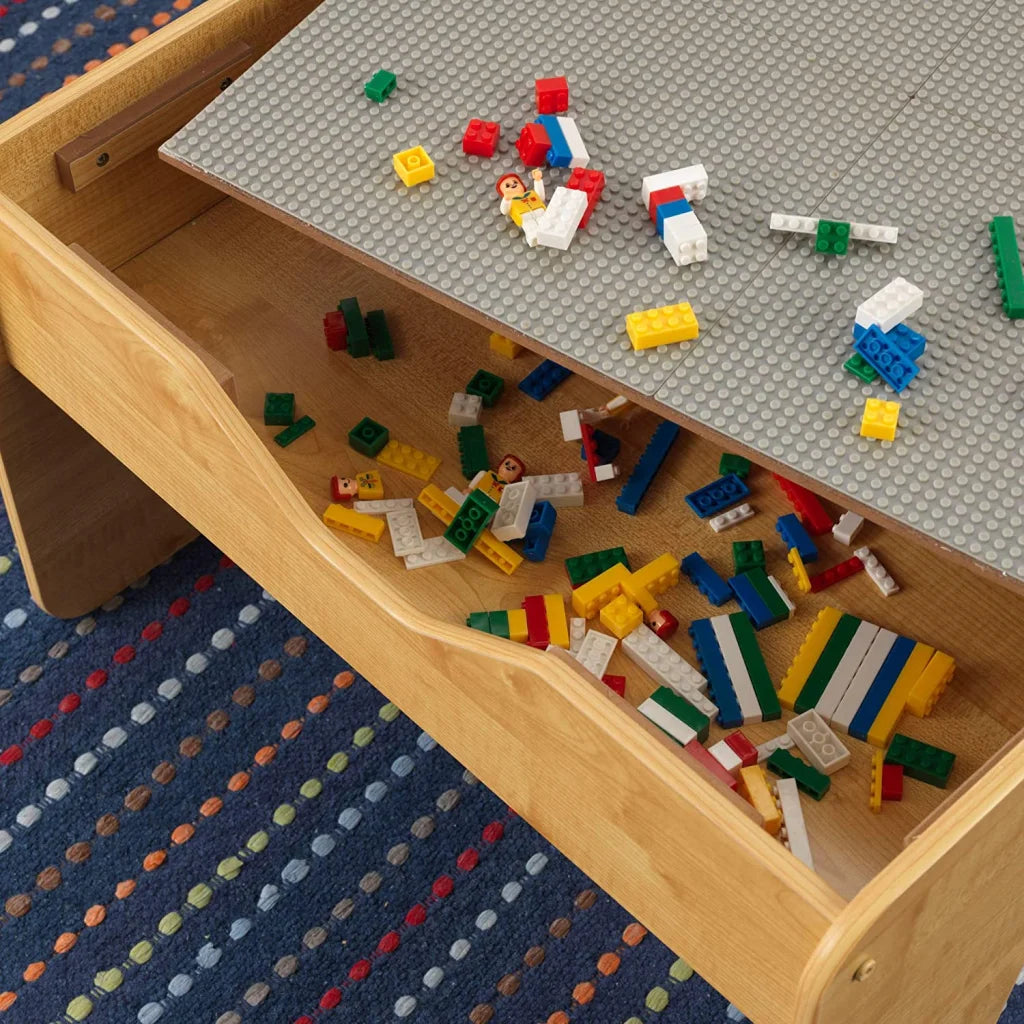 2-in-1 Kids Activity Table with Board - 64 x 60 x 40 cm
