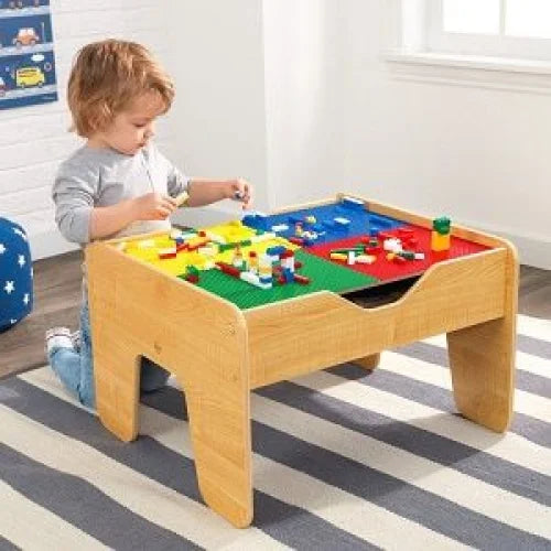 2-in-1 Kids Activity Table with Board - 64 x 60 x 40 cm