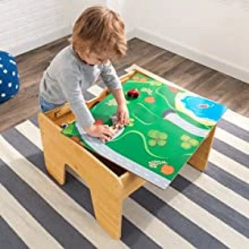 2-in-1 Kids Activity Table with Board - 64 x 60 x 40 cm