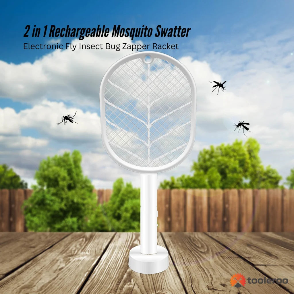 2 in 1 Rechargeable Mosquito Swatter - Electronic Fly