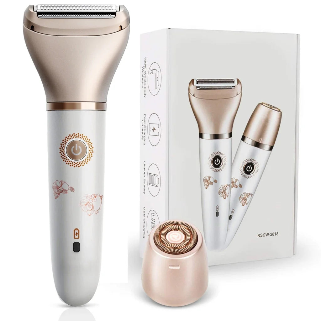 2-in-1 Women’s Hair Removal Device - Electric Shaver &