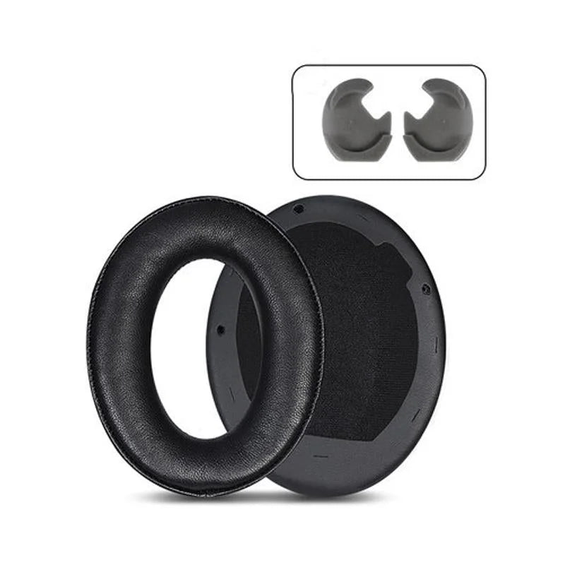 2 Leather Headset Earmuffs For Sony 1000Xm4 - Black Lambskin-1964932294980538374