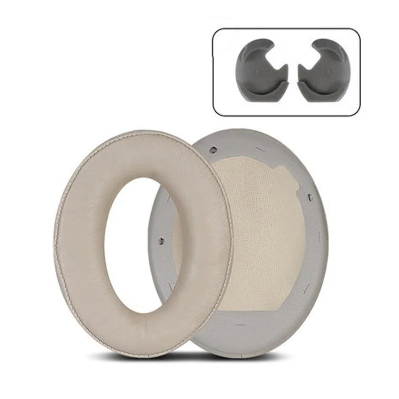 2 Leather Headset Earmuffs For Sony 1000Xm4 - Champagne Lambskin No Snap-1915197644129570822