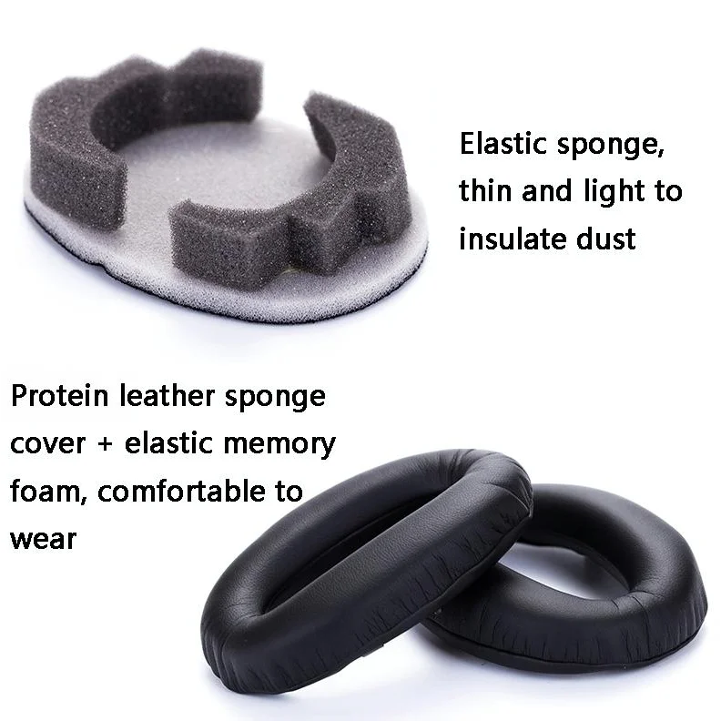 2 Leather Headset Earmuffs For Sony 1000Xm4 With Snap - Champagne-1915198145483116548