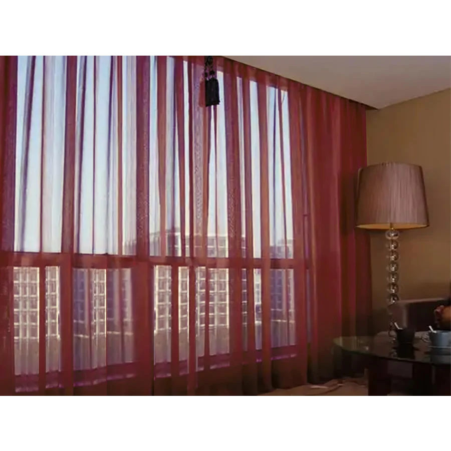 2 Long Drop Sheer Voile Curtains 592cm wide 270cm Drop