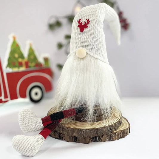 2-Pack Christmas Gnome Decorations - Red & White Long Leg