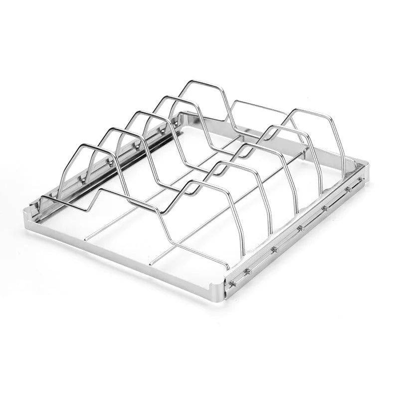 2-Pack Foldable Stainless Steel Rib Racks(26.6 x 22.2 x 2.3