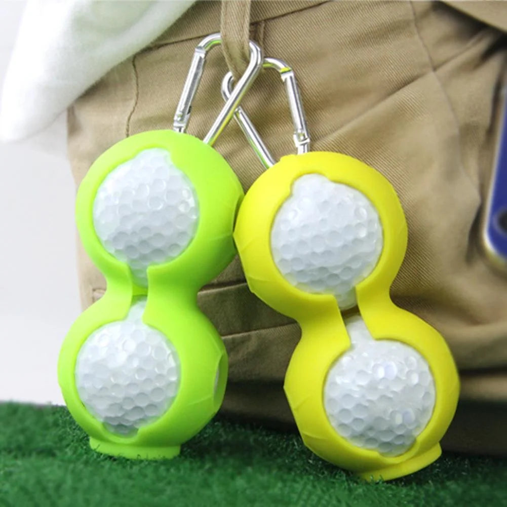 2-pack Golf Silicone Double-ball Protection Sleeves - Pink