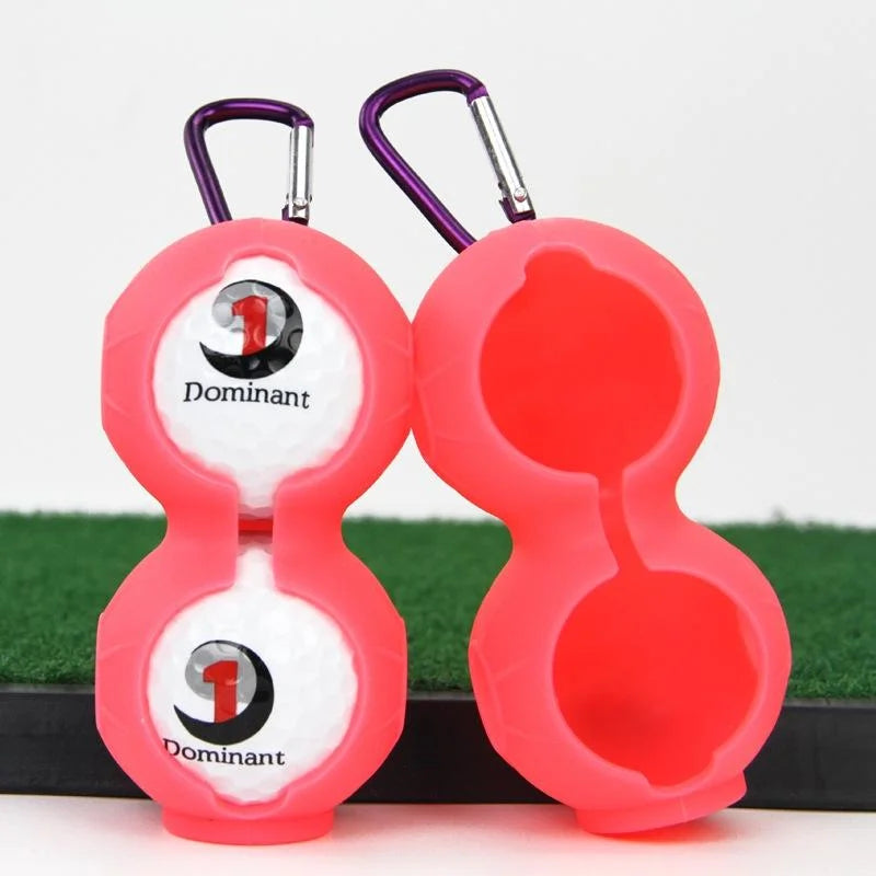 2-pack Golf Silicone Double-ball Protection Sleeves - Rose