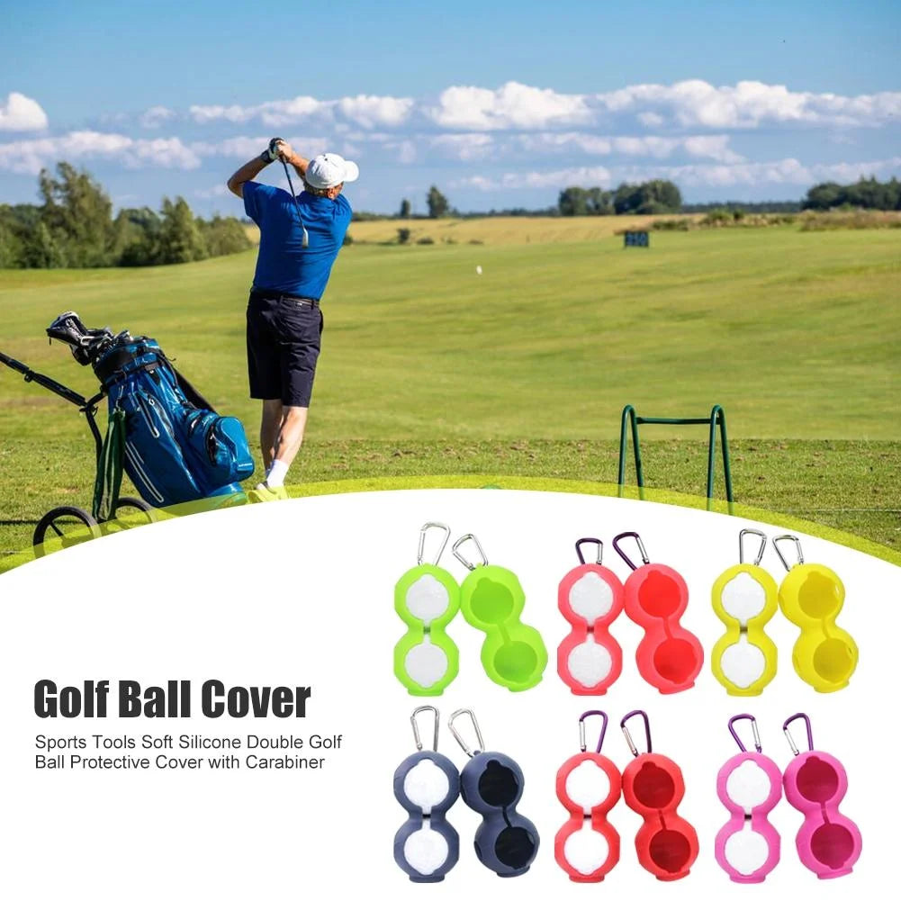 2-pack Golf Silicone Double-ball Protection Sleeves - Rose