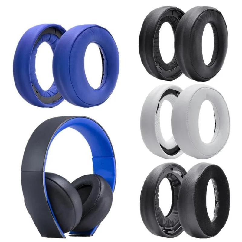 2-Pack Headphone Sponge Covers For Sony Ps3 / Ps4 7.1 Gold - Black-1915198263485665281